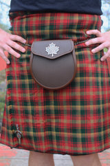 Maple Leaf Brown Leather Sporran
