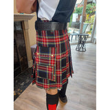 Black Stewart Tartan Utility Kilt
