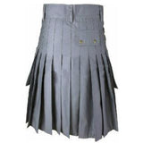 Cargo Utility Kilt - Grey - Affordable Kilts
