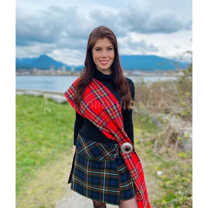 Elegante Schotse Kilt Fly Plaid Broche - Premium Distel Design met
