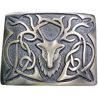Buckle - Large Stag Head (Antique)