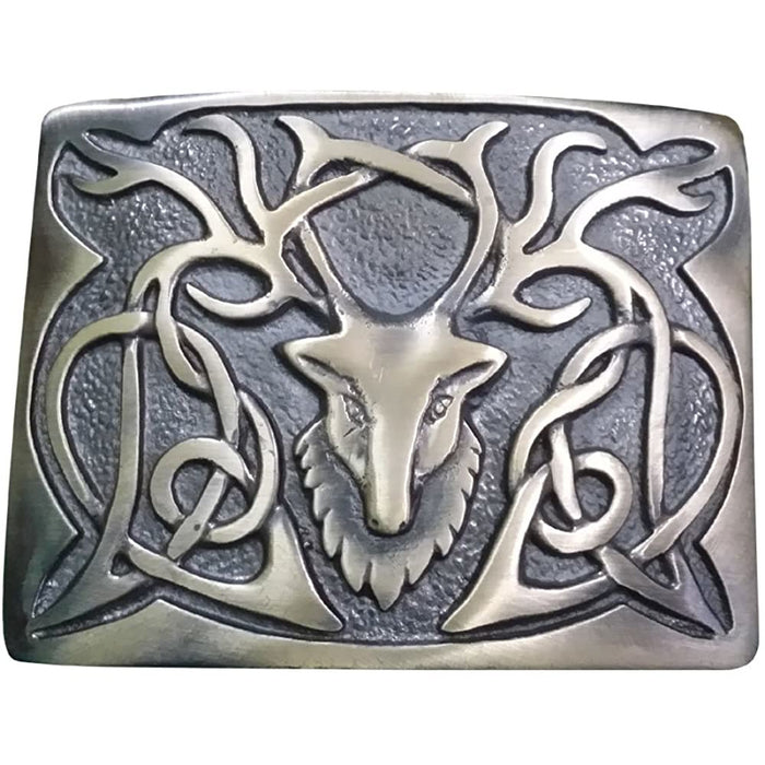 Antique Stag Head Kilt Belt Buckle