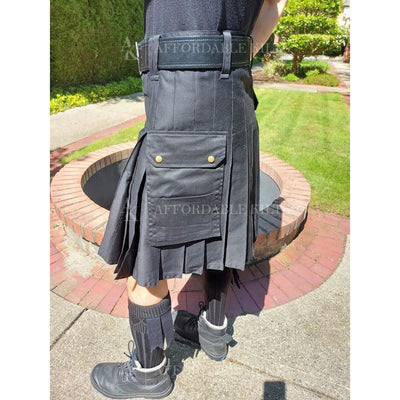Black Utility Kilt