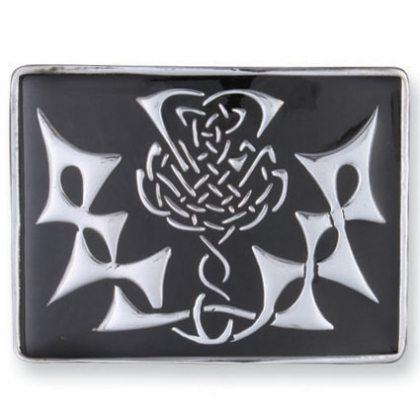 Buckle - Large Thistle (Black)
