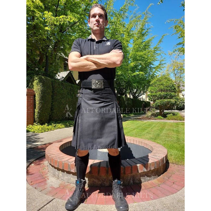 Black Utility Kilt