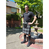 42x22" Highlander Grey Tartan Deluxe Kilt