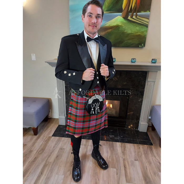 Men's MacDonald Dress Ancient Tartan Wool Tie - Woven In Scotland, 100% Wool, 55.9" Length