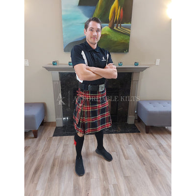 Black Stewart Tartan Utility Kilt