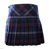 Solid Green Tartan Mini Skirt - Deluxe - Affordable Kilts