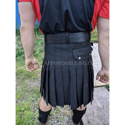 Cargo Utility Kilt - Black