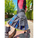 Hybrid Kilt with 'Peek a Boo' Tartan Flashes - Various Tartans Available