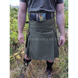 Cargo Utility Kilt - Olive Green