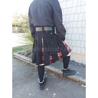 Hybrid Kilt with 'Peek a Boo' Tartan Flashes - Various Tartans Available