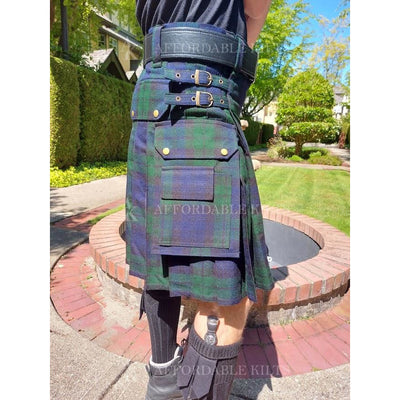 Black Watch  Tartan Utility Kilt