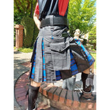 Hybrid Kilt with 'Peek a Boo' Tartan Flashes - Various Tartans Available