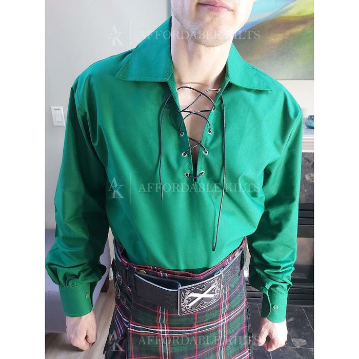 Chemise Ghillie Noire - Accessoires de kilt - Le Comptoir Irlandais Chemise Ghillie Noire - Accessoires de kilt - Le Comptoir Irlandais