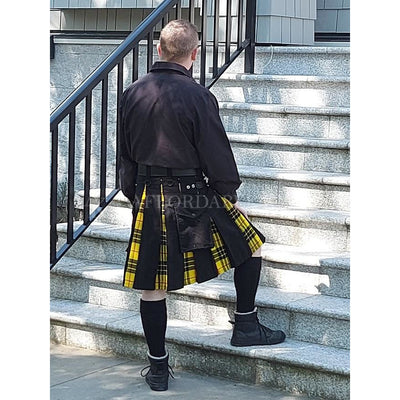 Hybrid Kilt with 'Peek a Boo' Tartan Flashes - Various Tartans Available