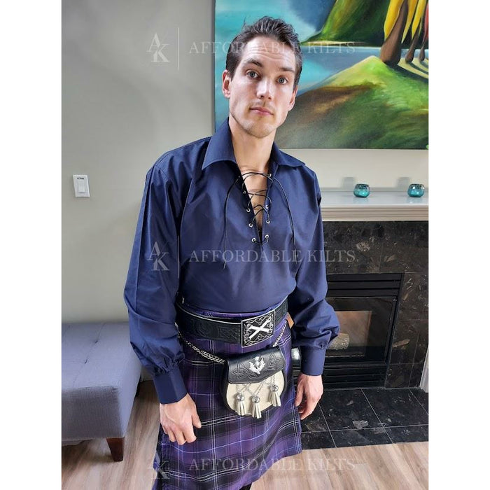 Ghillie Jacobite Shirt Navy Mens S